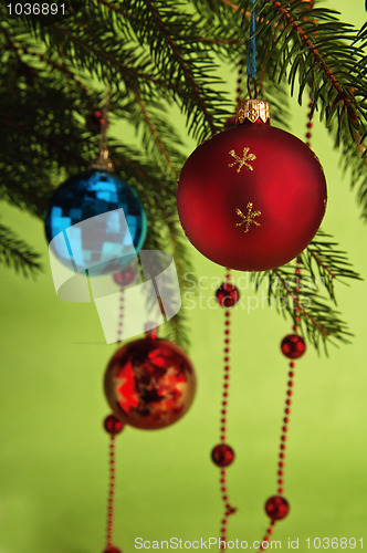 Image of New Year's and Christmas ornaments