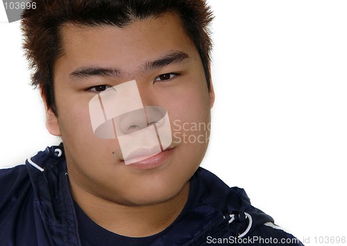 Image of Smiling Asian teenage boy