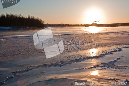 Image of Frozen river
