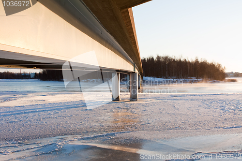 Image of Bridge over the frozen river