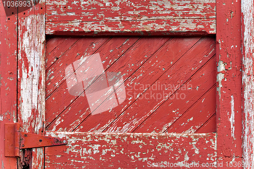 Image of Red Painted Wood Paneling