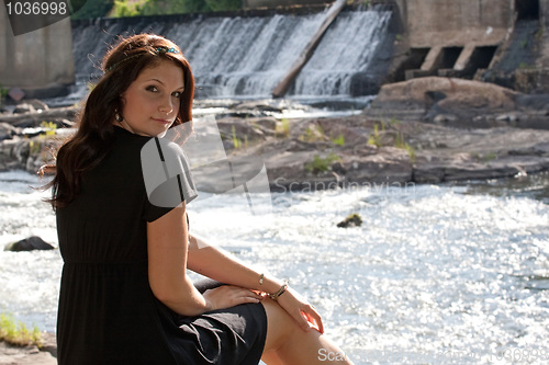 Image of Brunette by the River
