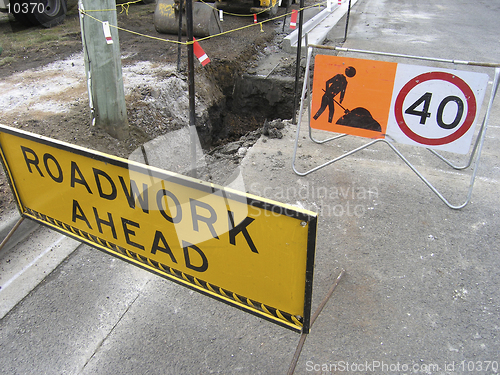 Image of Road works underway