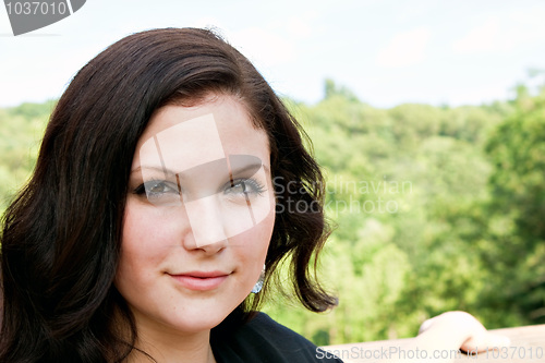Image of Smiling Woman Outdoors