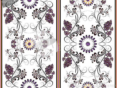 Image of White floral seamless pattern