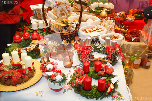 Image of show of hand made christmas decoration