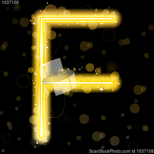 Image of Alphabet Golden Letters with Glitter and Sparkles