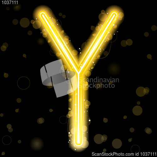 Image of Alphabet Golden Letters with Glitter and Sparkles
