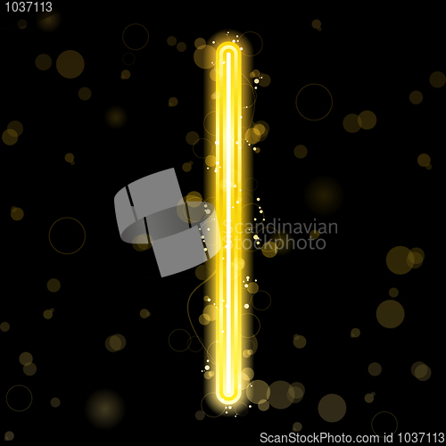 Image of Alphabet Golden Letters with Glitter and Sparkles