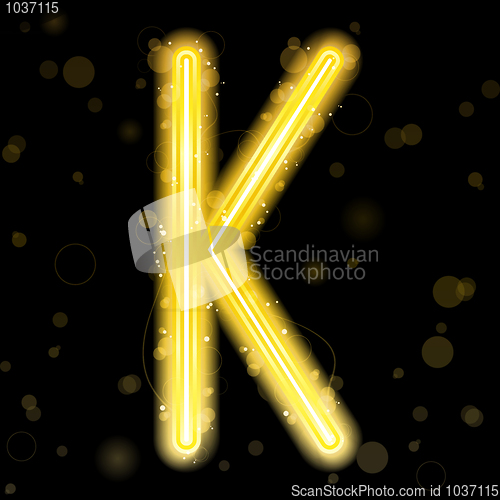 Image of Alphabet Golden Letters with Glitter and Sparkles