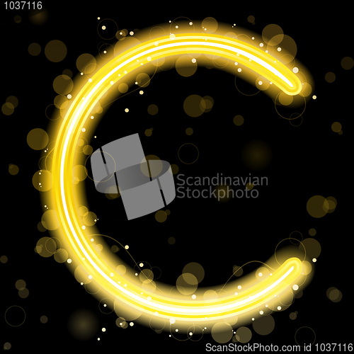 Image of Alphabet Golden Letters with Glitter and Sparkles