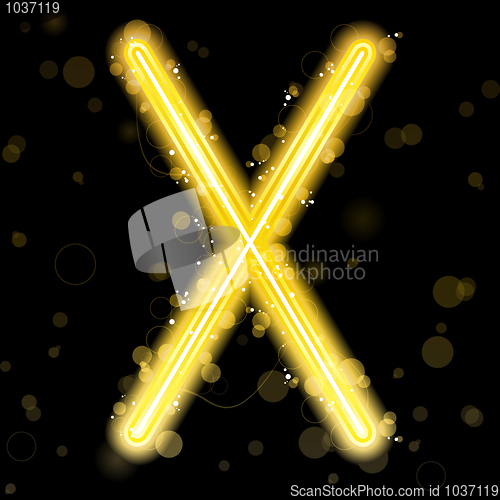 Image of Alphabet Golden Letters with Glitter and Sparkles