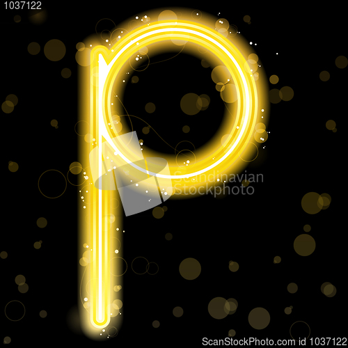 Image of Alphabet Golden Letters with Glitter and Sparkles