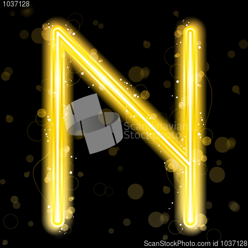 Image of Alphabet Golden Letters with Glitter and Sparkles