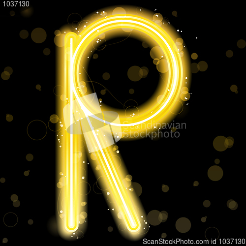 Image of Alphabet Golden Letters with Glitter and Sparkles