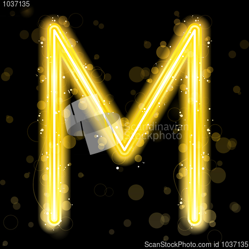 Image of Alphabet Golden Letters with Glitter and Sparkles