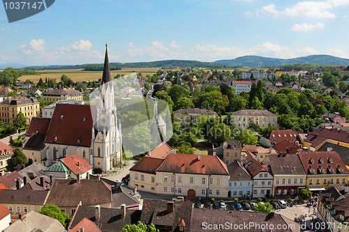 Image of Aerial view on the town of Melk