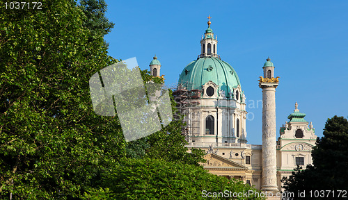 Image of Karlskirche in Vienna, one of the most famous buildings in the Austrian capital