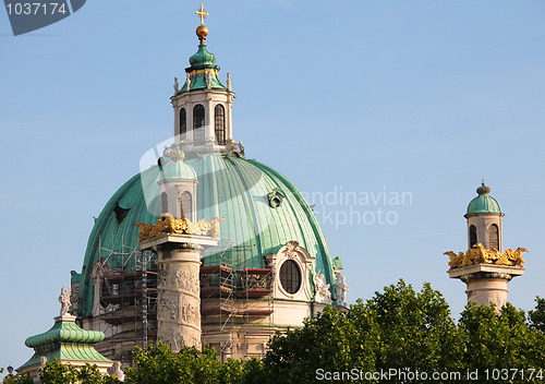 Image of Karlskirche in Vienna, one of the most famous buildings in the Austrian capital