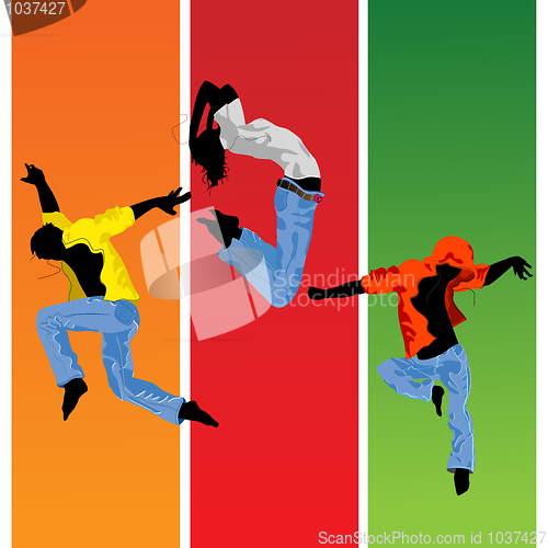 Image of Jumping  silhouettes
