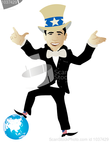 Image of Politician and globe