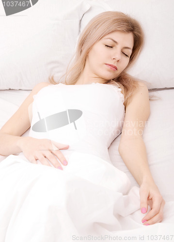 Image of sleeping woman