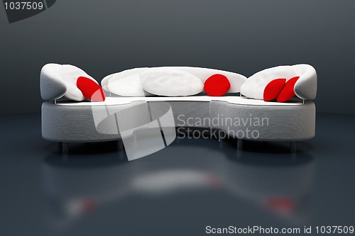 Image of modern sofa 3D rendering