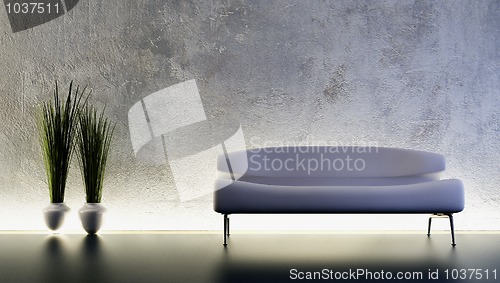 Image of sofa 3D rendering
