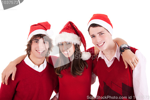 Image of Happy christmas teens