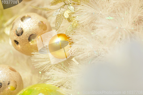Image of golden christmas balls