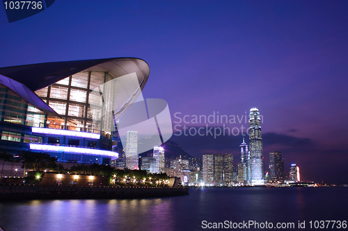 Image of Hong Kong skyline at night