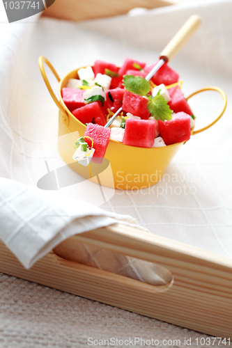 Image of watermelon and feta salad
