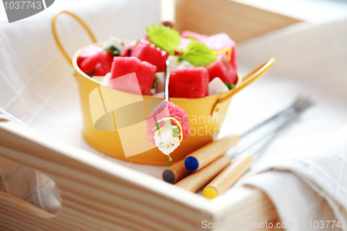 Image of watermelon and feta salad
