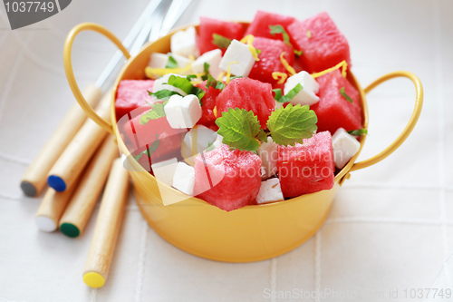 Image of watermelon and feta salad
