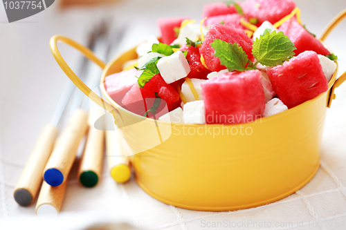 Image of watermelon and feta salad