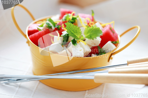Image of watermelon and feta salad