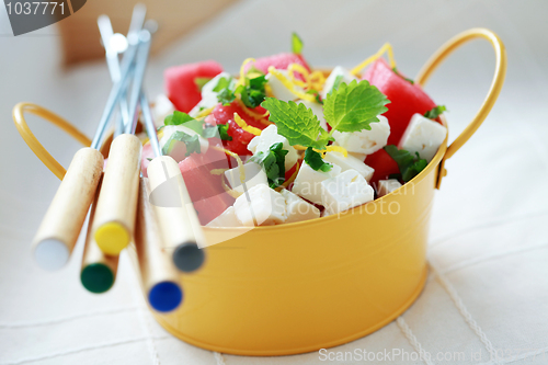 Image of watermelon and feta salad