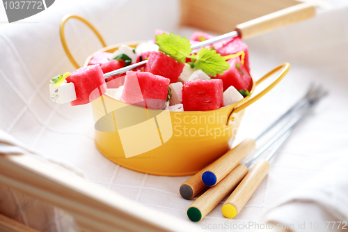 Image of watermelon and feta salad
