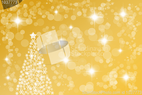 Image of Golden abstract Christmas background