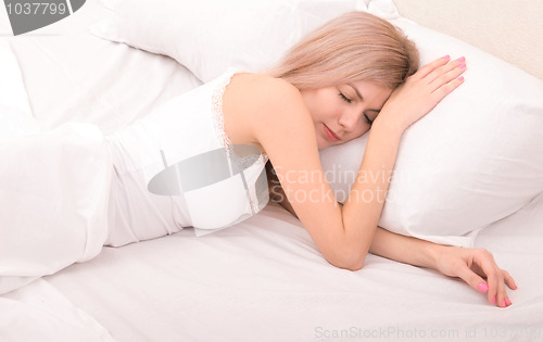 Image of sleeping woman