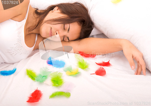 Image of sleeping woman