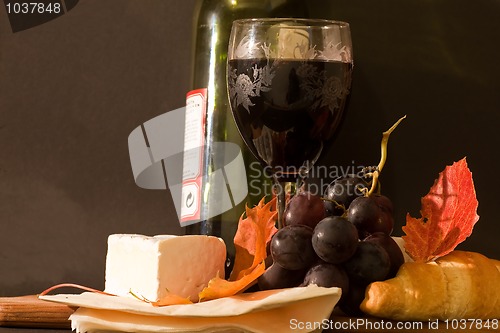 Image of Cheese and wine