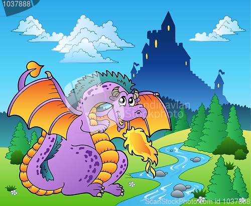 Image of Fairy tale image with dragon 2