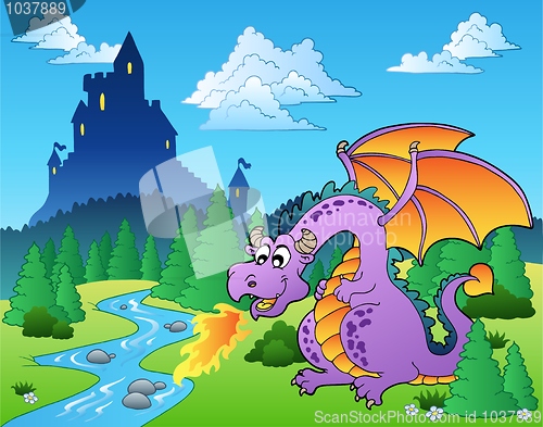 Image of Fairy tale image with dragon 1