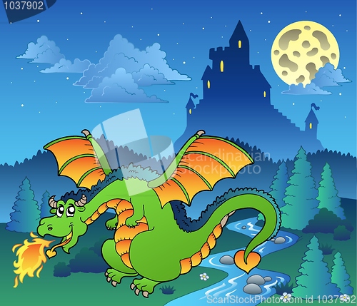 Image of Fairy tale image with dragon 4