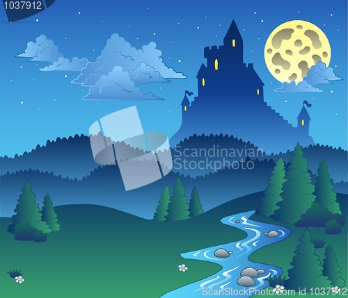 Image of Fairy tale landscape at night 1