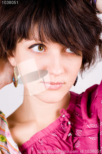 Image of young brunette lady