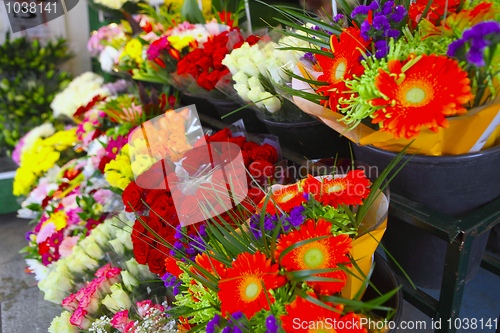 Image of Flower stall side view