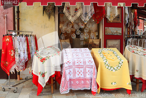 Image of Burano textile shop