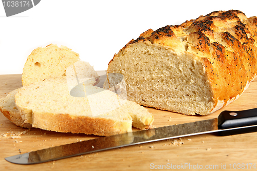 Image of Homemade bread on board